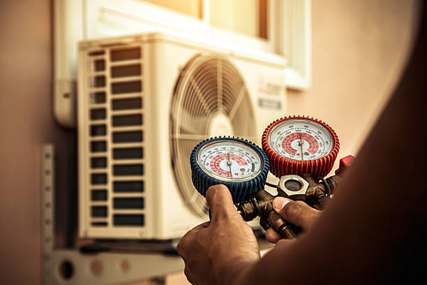 Professional Air Conditioning Service technician working in Cedar Hill, TX